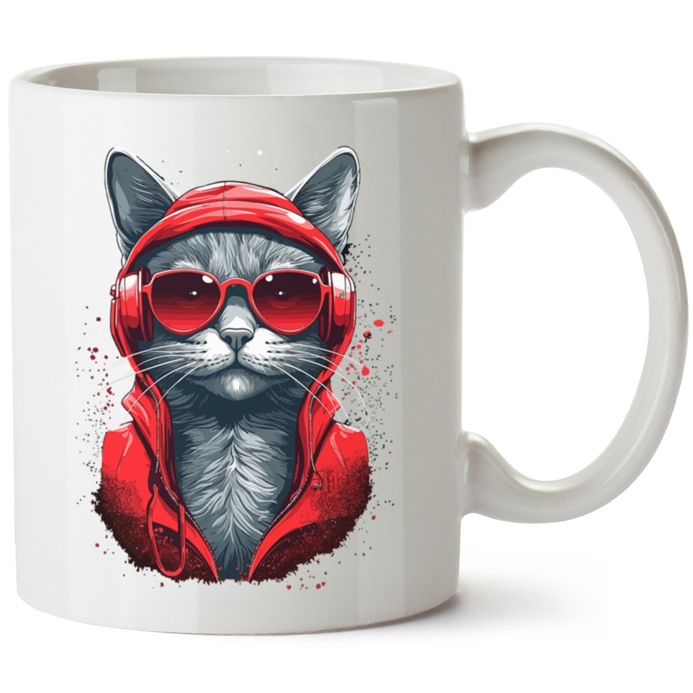 Kedi Baskılı Porselen Kupa Bardak