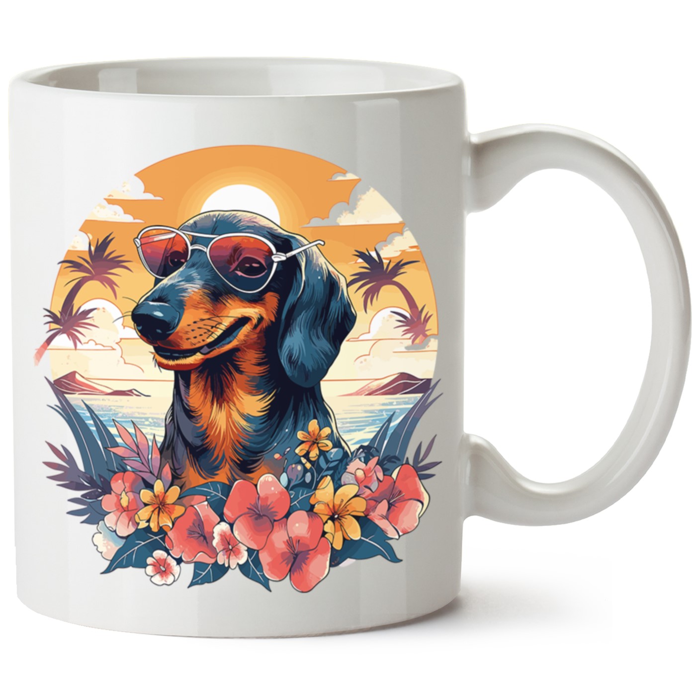 Köpek Baskılı Porselen Kupa Bardak