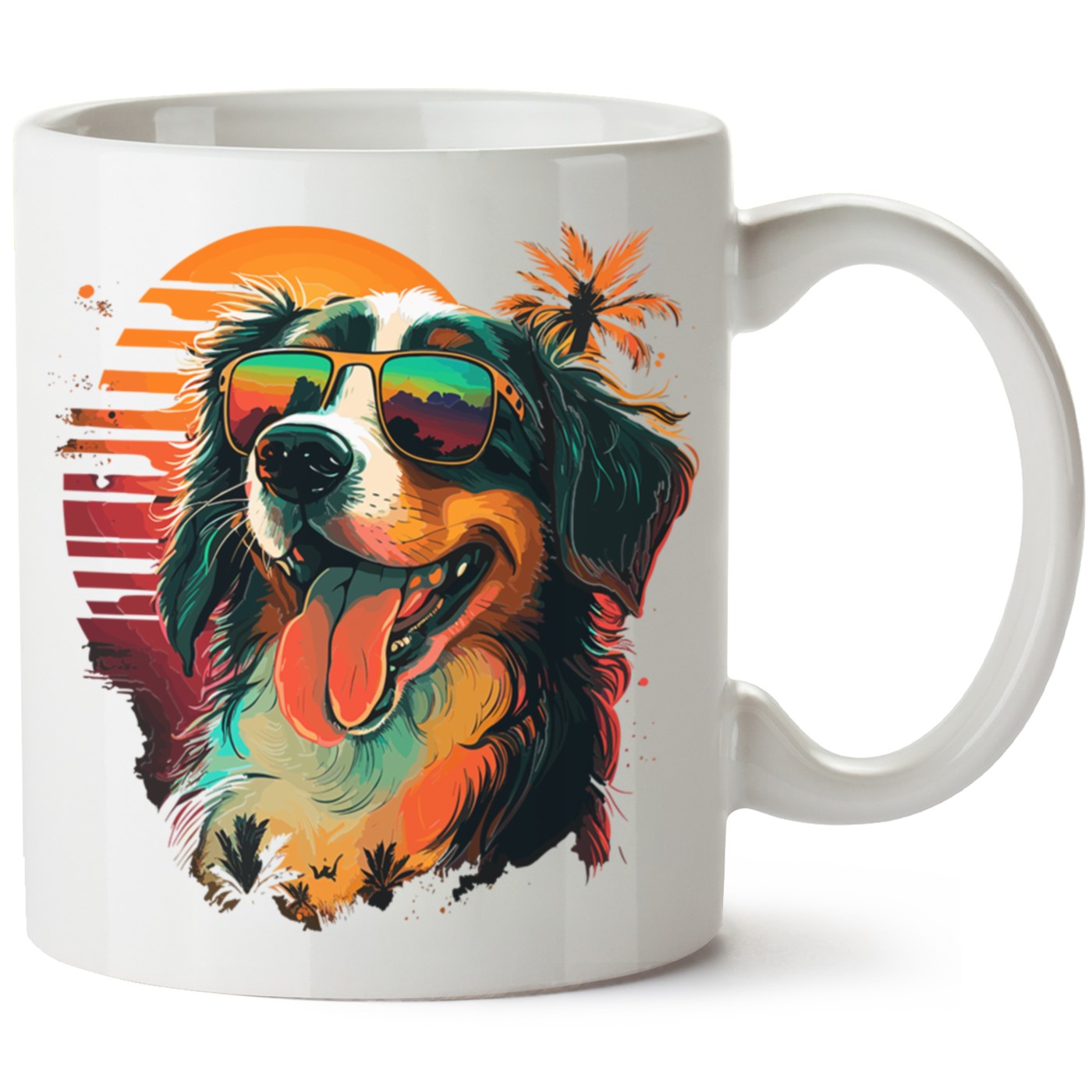 Köpek Baskılı Porselen Kupa Bardak