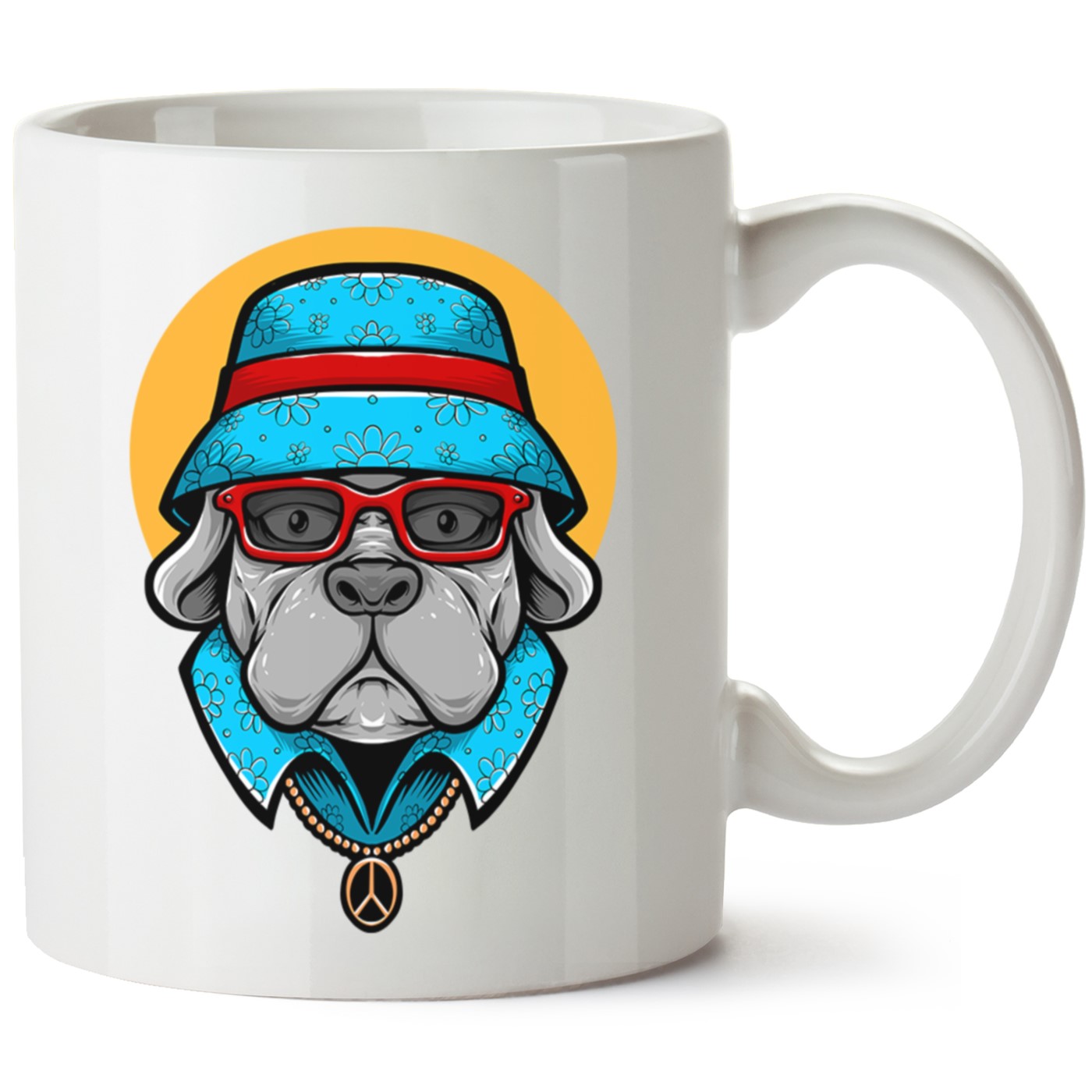 Köpek Baskılı Porselen Kupa Bardak