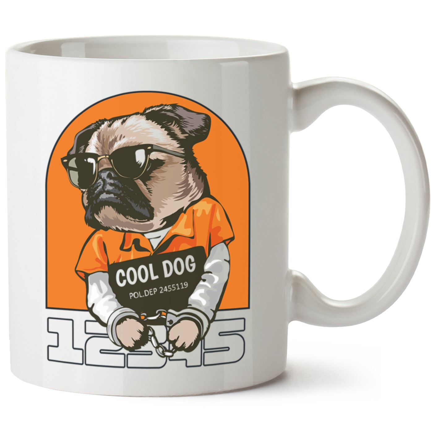 Köpek Baskılı Porselen Kupa Bardak