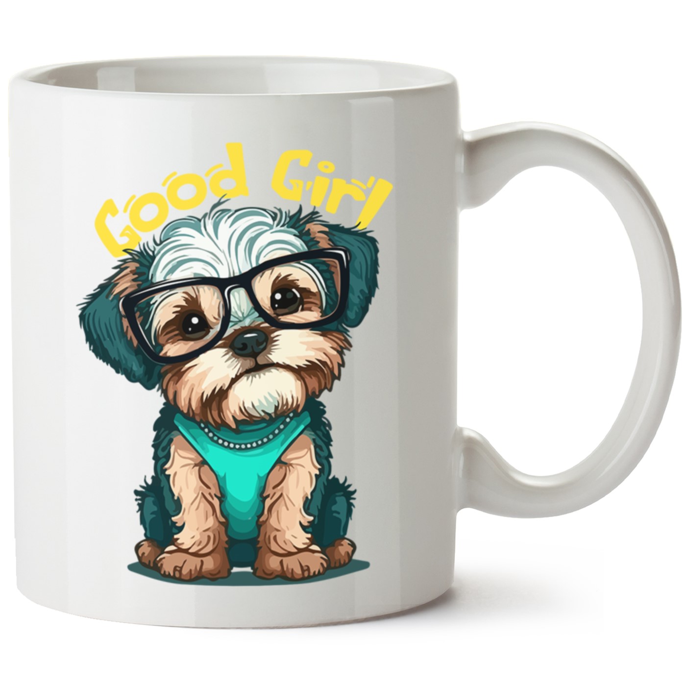 Köpek Baskılı Porselen Kupa Bardak