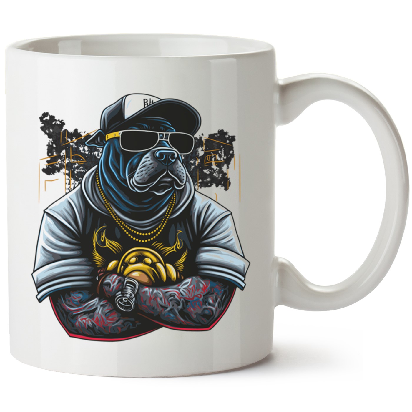 Köpek Baskılı Porselen Kupa Bardak