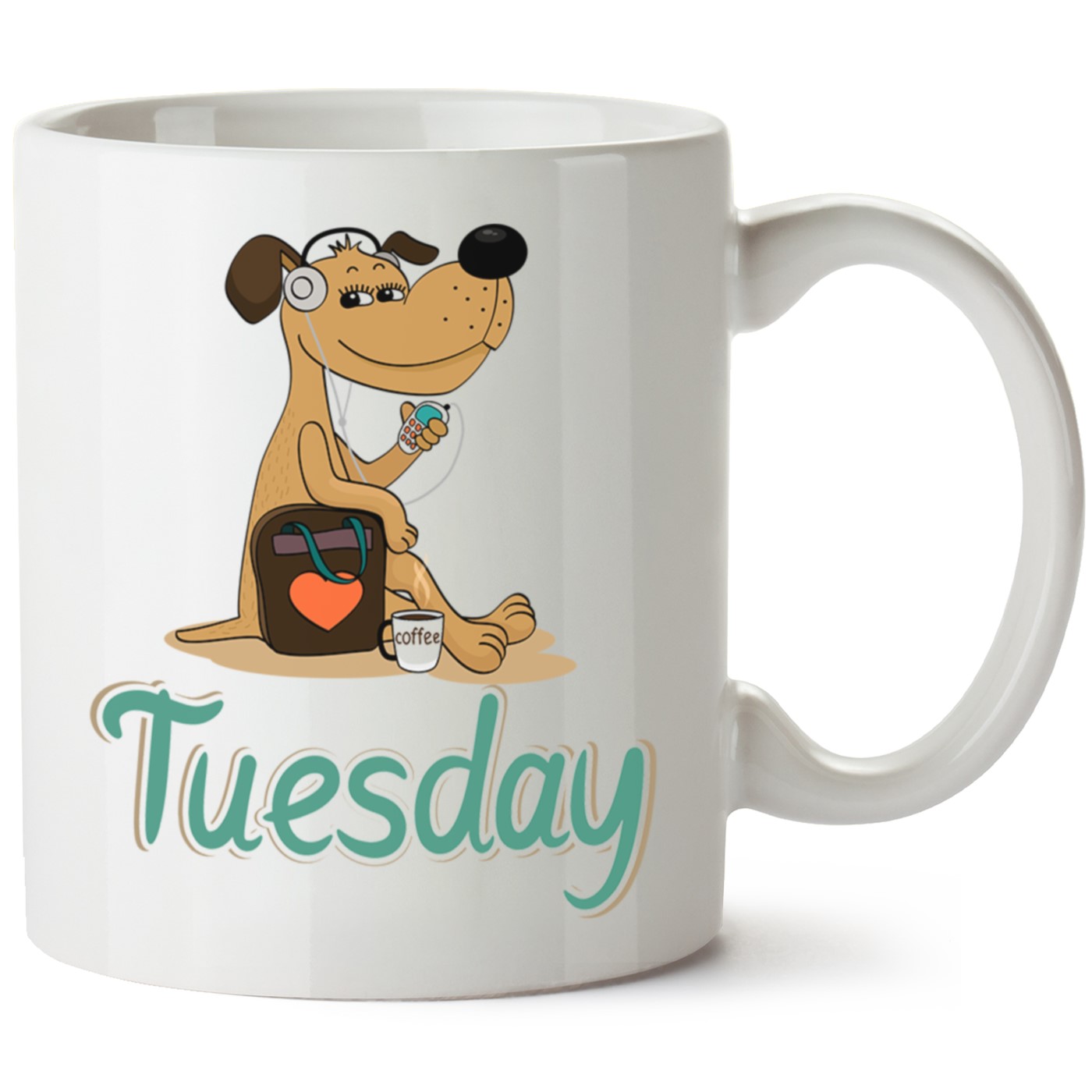 Köpek Baskılı Porselen Kupa Bardak