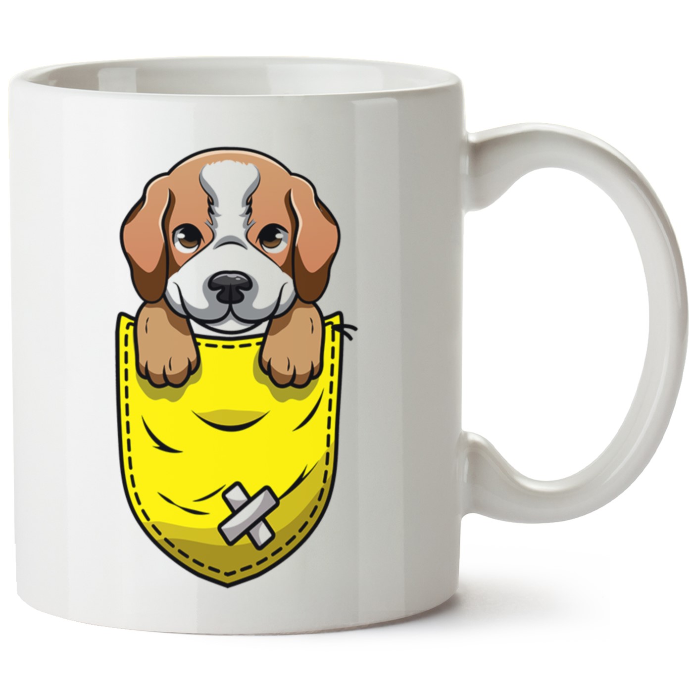 Köpek Baskılı Porselen Kupa Bardak