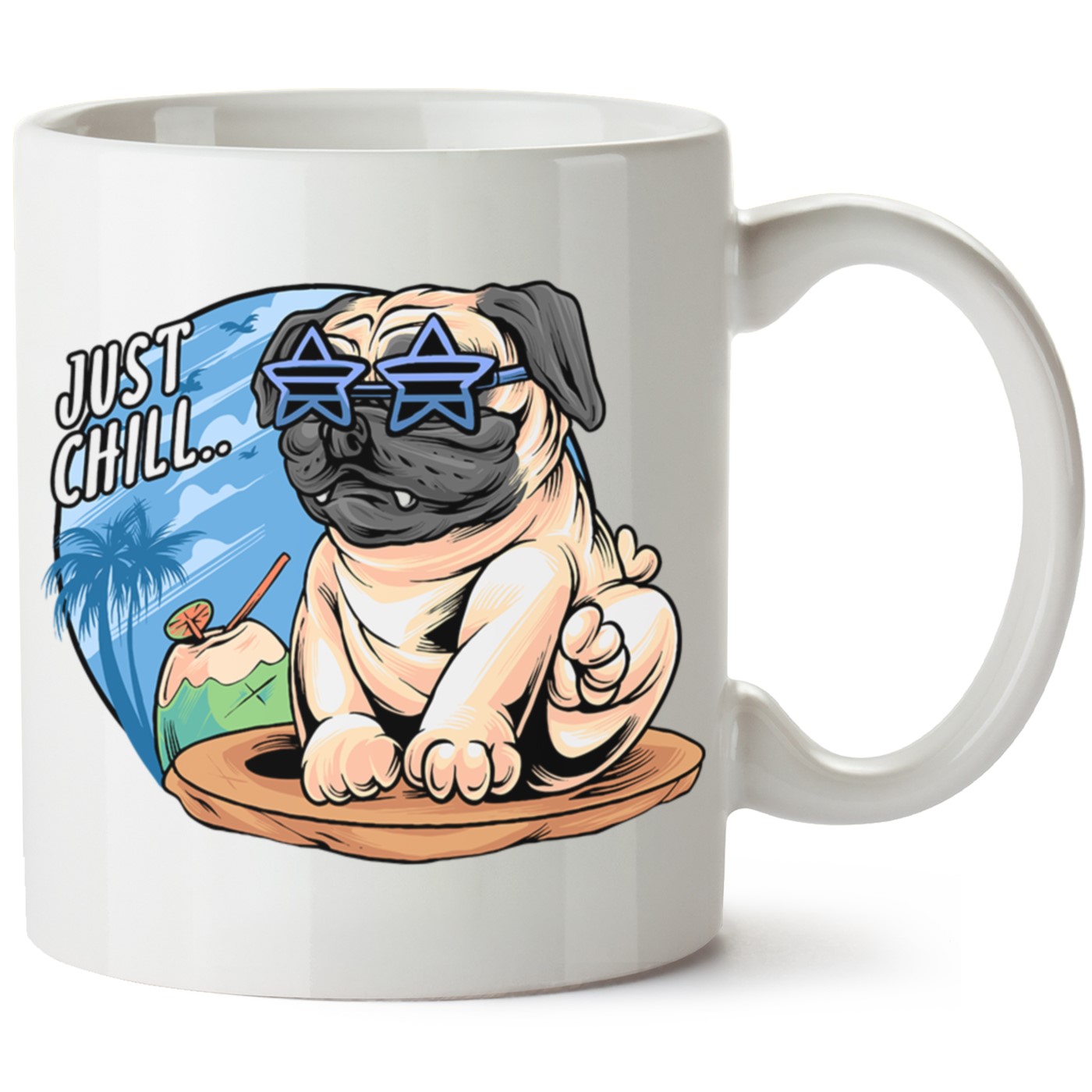 Köpek Baskılı Porselen Kupa Bardak