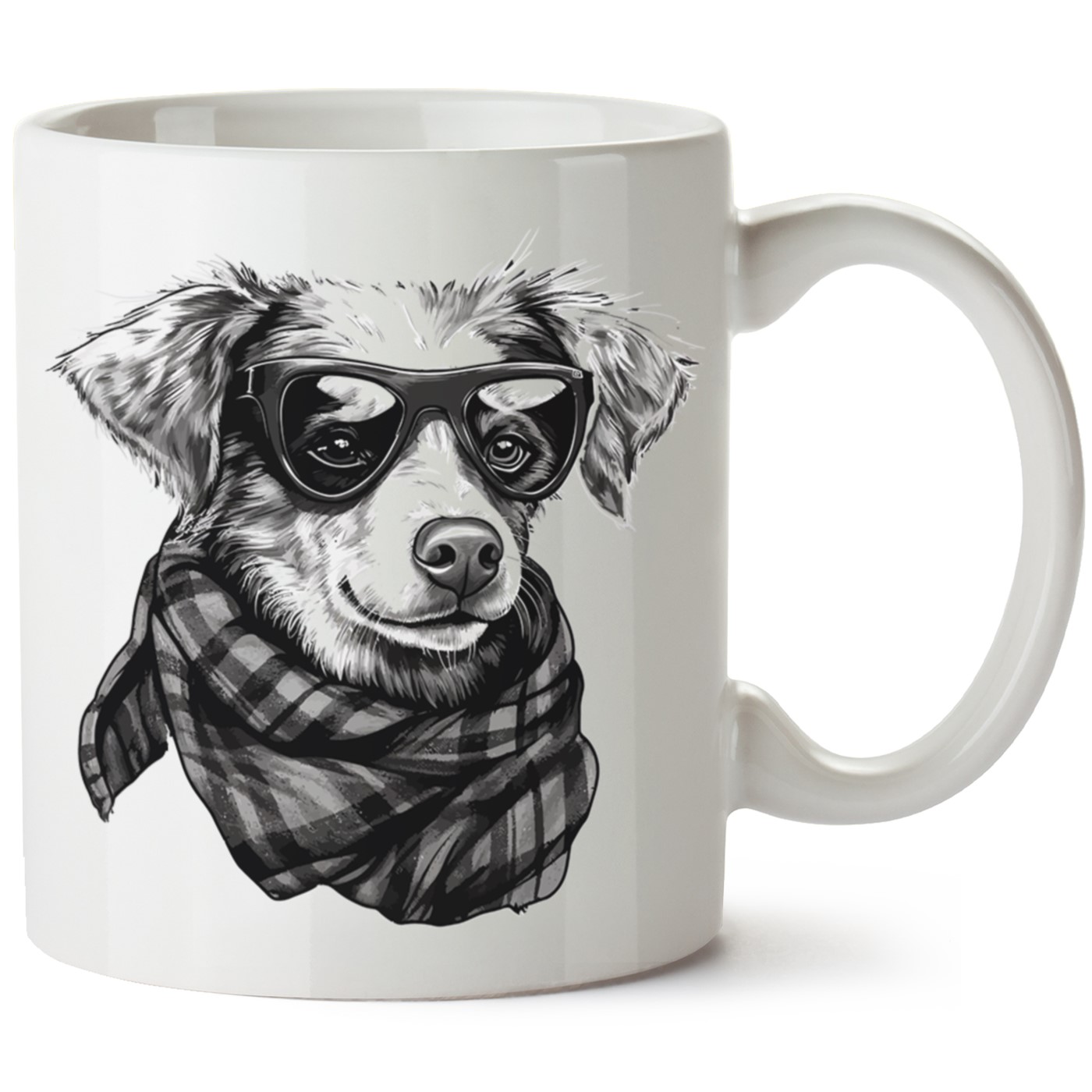 Köpek Baskılı Porselen Kupa Bardak