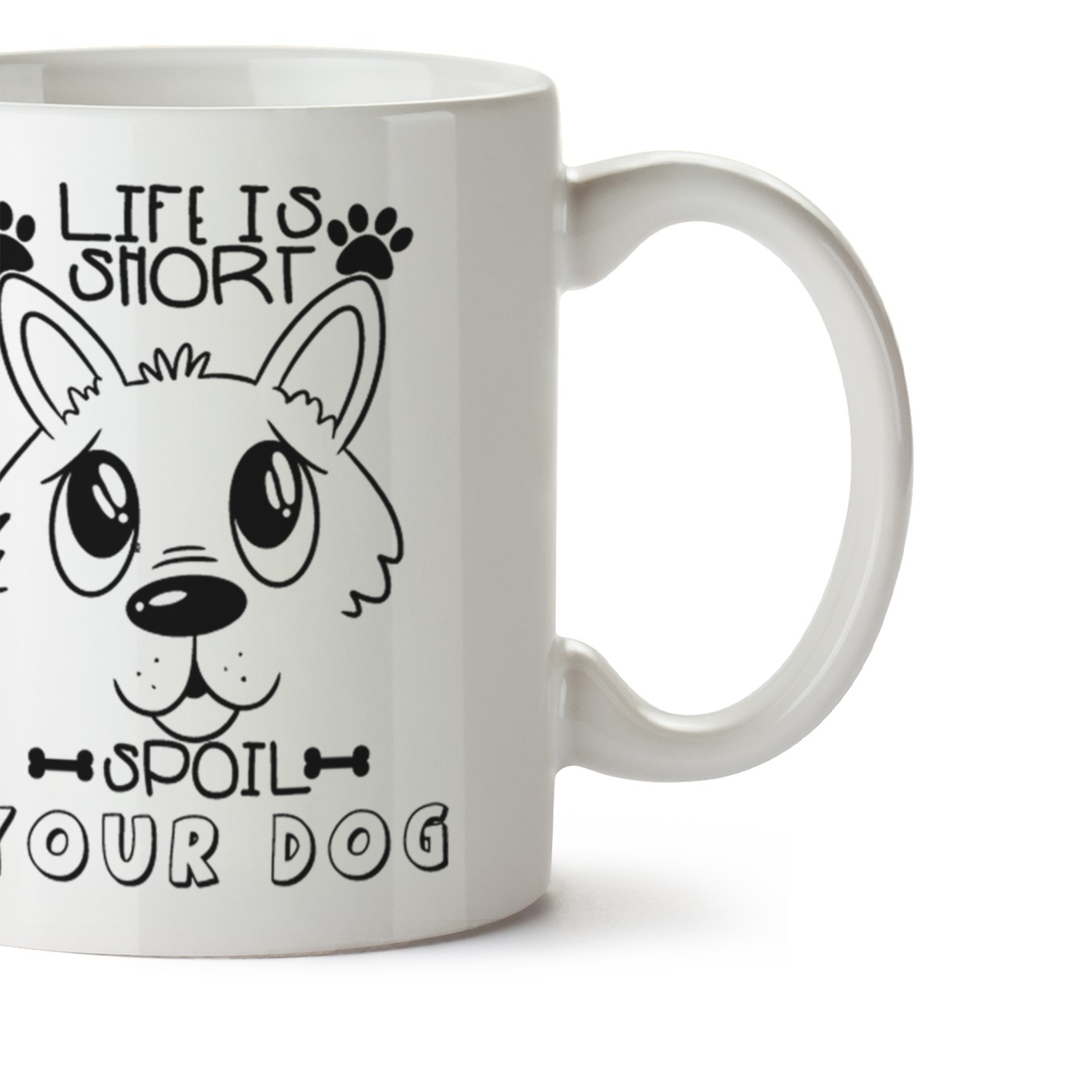 Köpek Baskılı Porselen Kupa Bardak