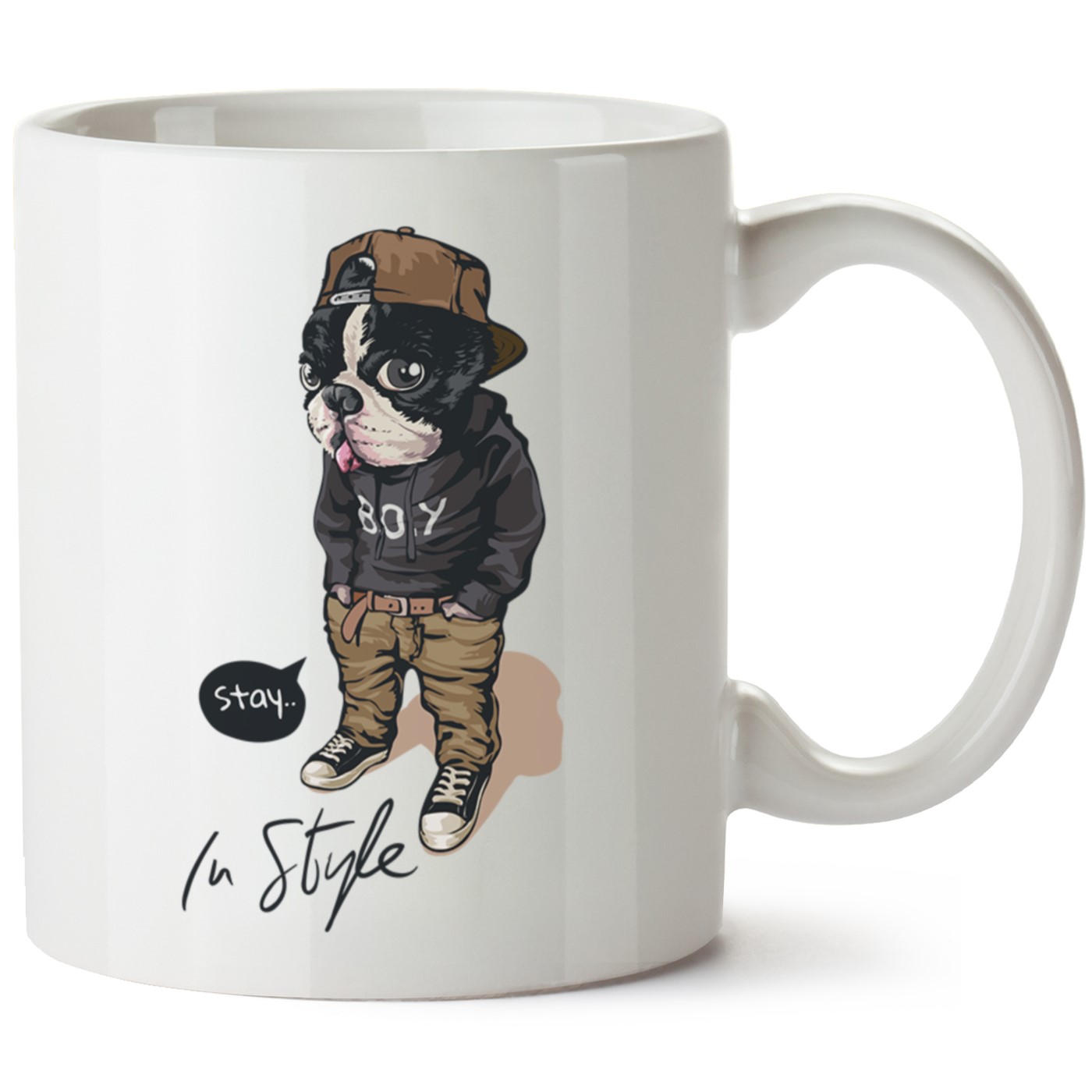 Köpek Baskılı Porselen Kupa Bardak