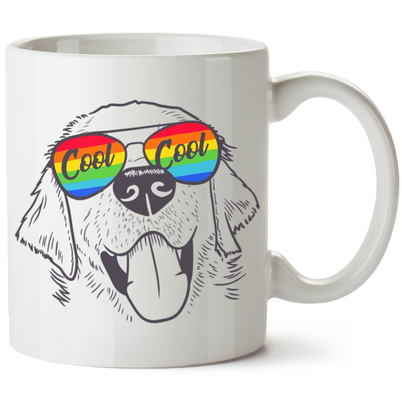 Köpek Baskılı Porselen Kupa Bardak