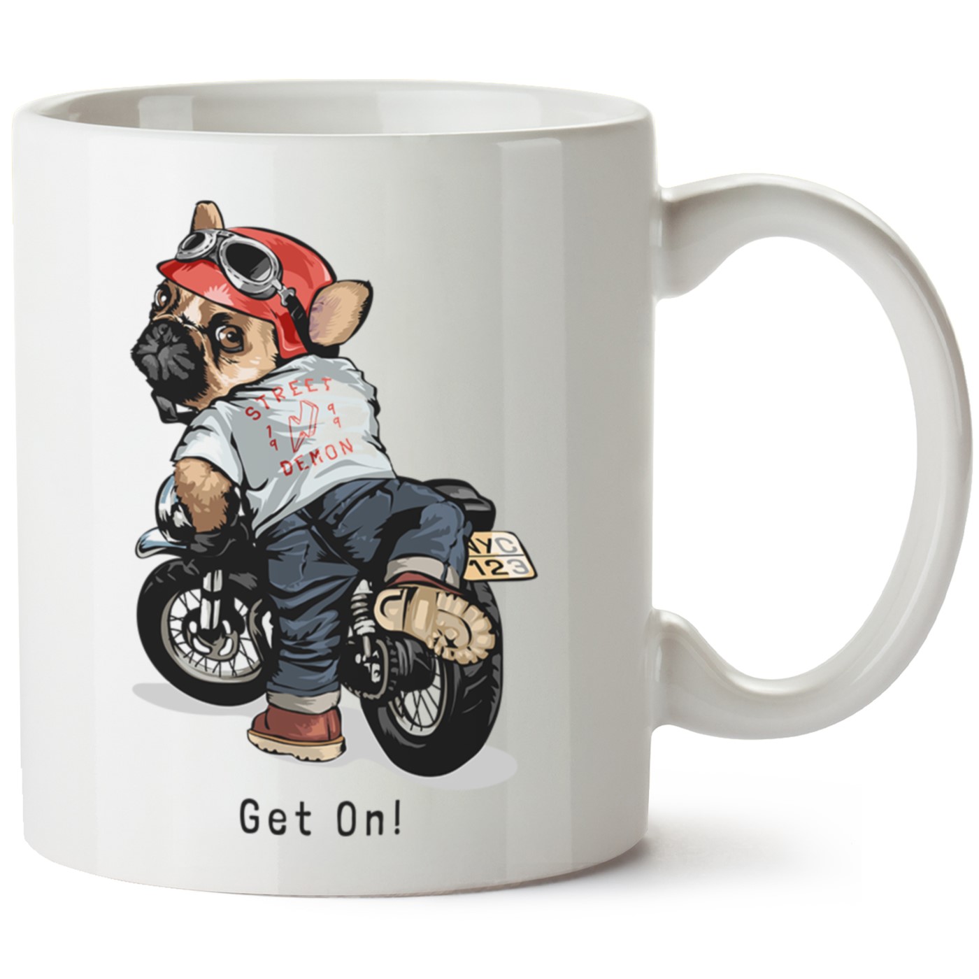 Köpek Baskılı Porselen Kupa Bardak