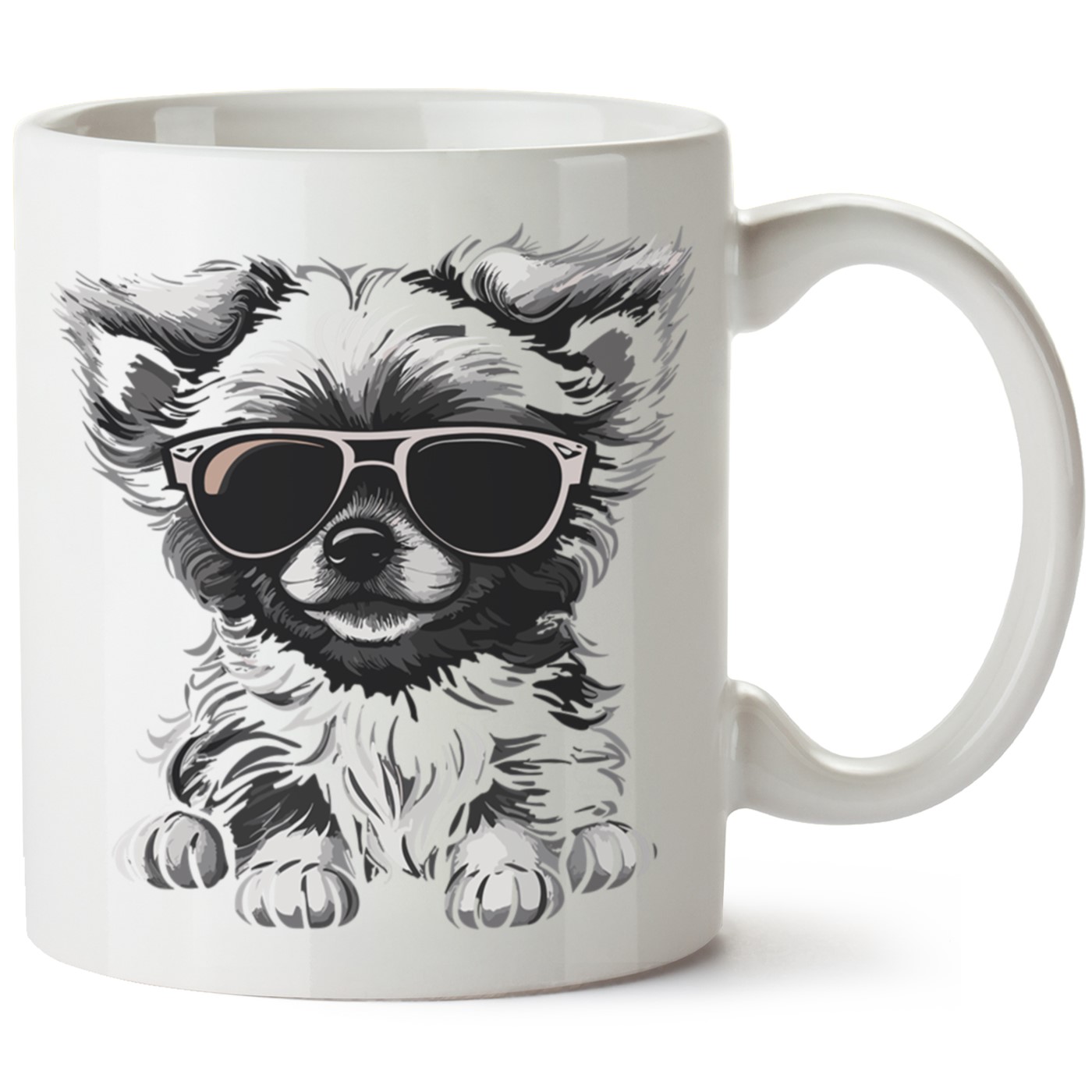 Köpek Baskılı Porselen Kupa Bardak