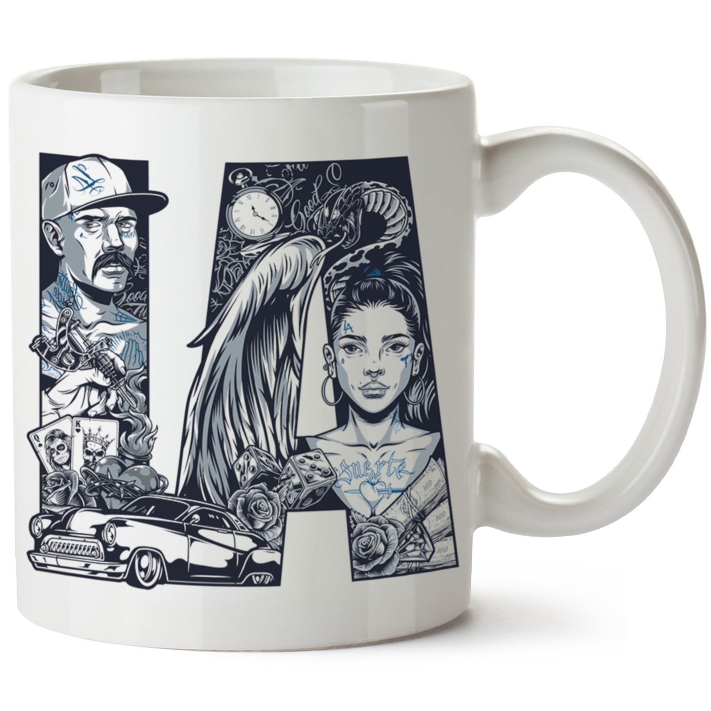 Los Angeles Baskılı Porselen Kupa Bardak