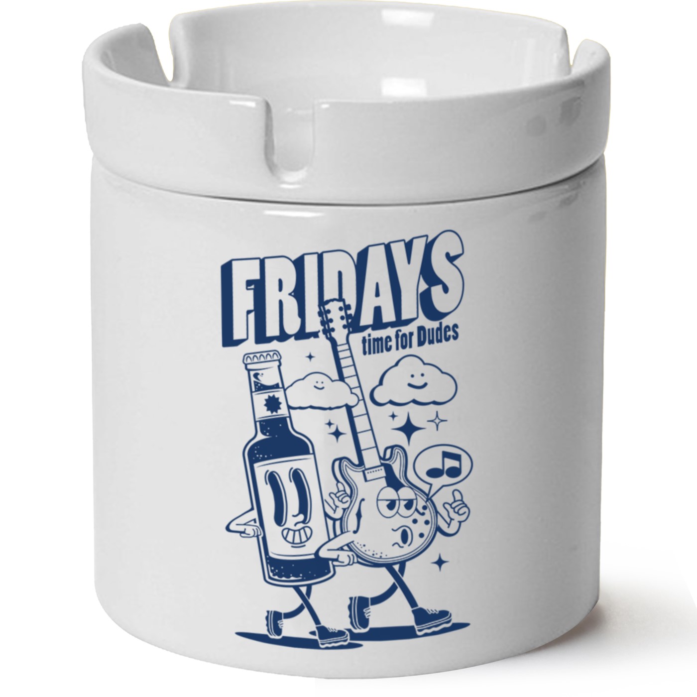 Retro Baskılı Porselen At Söndür Küllük