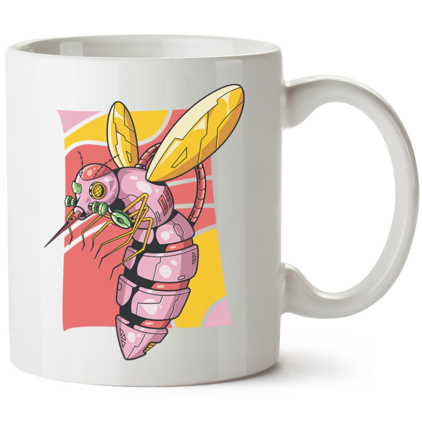 Serseri Arı Baskılı Porselen Kupa Bardak