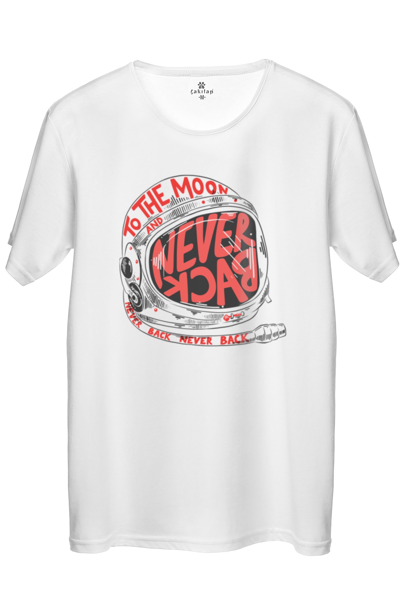 To The Moon And Never Back  Baskılı Regular Tişört